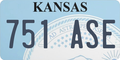KS license plate 751ASE