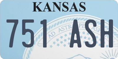 KS license plate 751ASH
