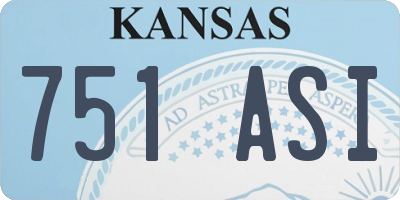 KS license plate 751ASI