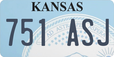 KS license plate 751ASJ