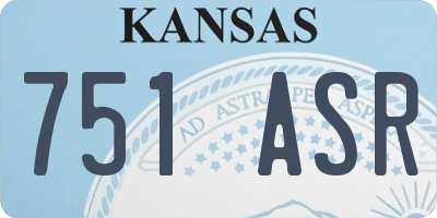 KS license plate 751ASR