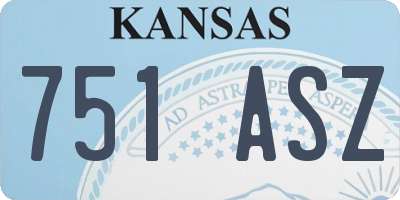 KS license plate 751ASZ