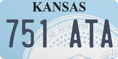 KS license plate 751ATA