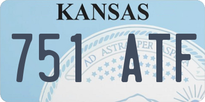 KS license plate 751ATF
