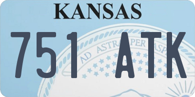 KS license plate 751ATK