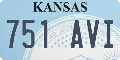 KS license plate 751AVI