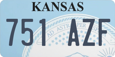 KS license plate 751AZF