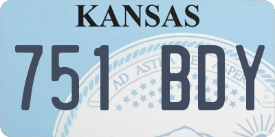 KS license plate 751BDY