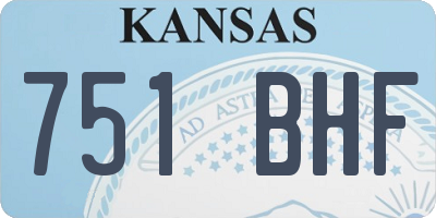 KS license plate 751BHF