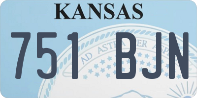 KS license plate 751BJN