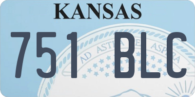 KS license plate 751BLC