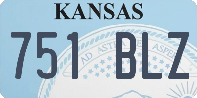 KS license plate 751BLZ
