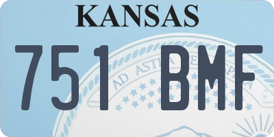 KS license plate 751BMF