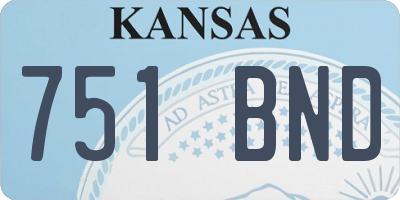KS license plate 751BND