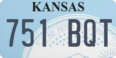 KS license plate 751BQT