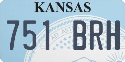 KS license plate 751BRH