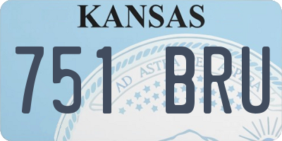 KS license plate 751BRU