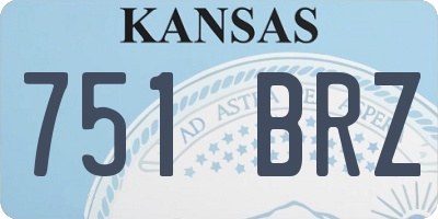 KS license plate 751BRZ