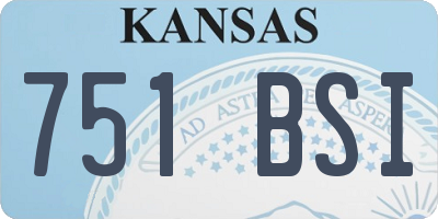 KS license plate 751BSI