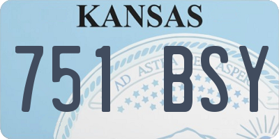 KS license plate 751BSY