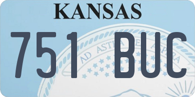 KS license plate 751BUC