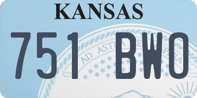 KS license plate 751BWO