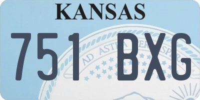 KS license plate 751BXG
