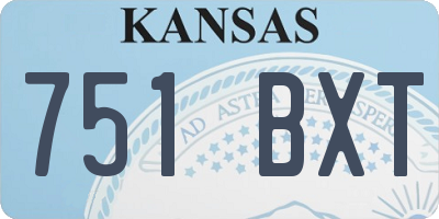 KS license plate 751BXT