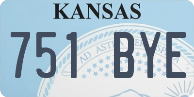 KS license plate 751BYE