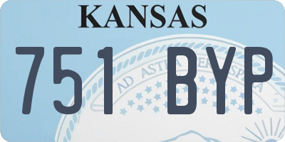 KS license plate 751BYP