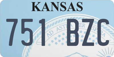 KS license plate 751BZC