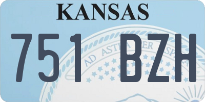 KS license plate 751BZH