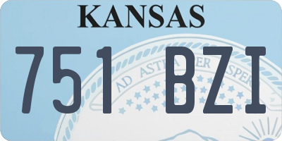 KS license plate 751BZI