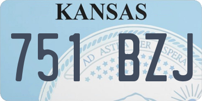 KS license plate 751BZJ