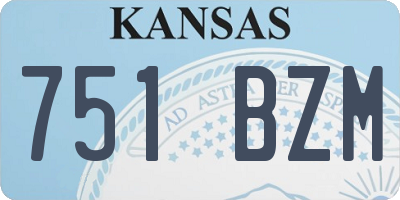 KS license plate 751BZM