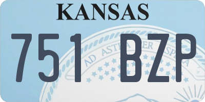 KS license plate 751BZP