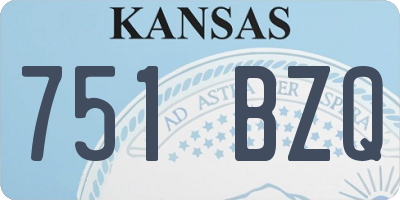 KS license plate 751BZQ