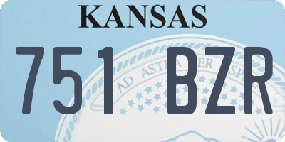 KS license plate 751BZR