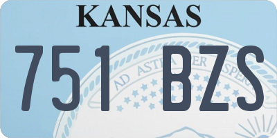 KS license plate 751BZS