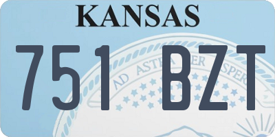 KS license plate 751BZT