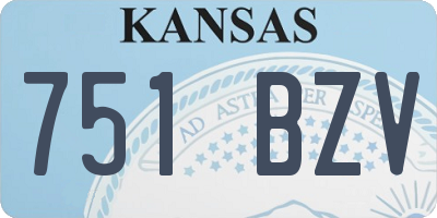 KS license plate 751BZV