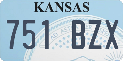 KS license plate 751BZX