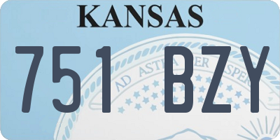 KS license plate 751BZY