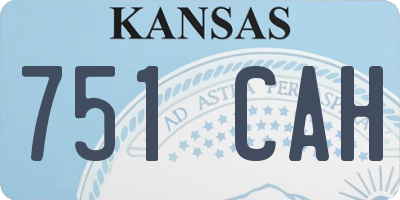 KS license plate 751CAH