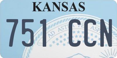 KS license plate 751CCN