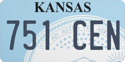 KS license plate 751CEN