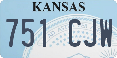 KS license plate 751CJW