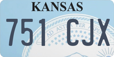 KS license plate 751CJX