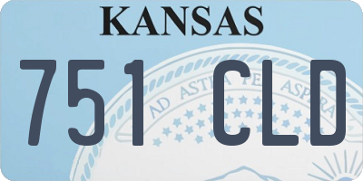 KS license plate 751CLD