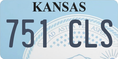 KS license plate 751CLS